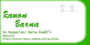 ramon barna business card